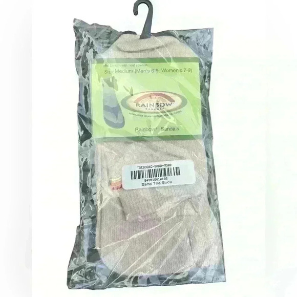 Rainbow SandalsToe Sock - Tan - Size Medium Fits Men's 6-9, Women's 7-9 NWT - Picture 1 of 2